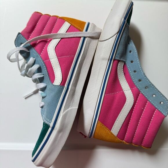 Vans Off The Wall Old Skool Hi Top Canvas & Suede 500714 Size 6.5 M~Size 8.0W - Picture 3 of 7